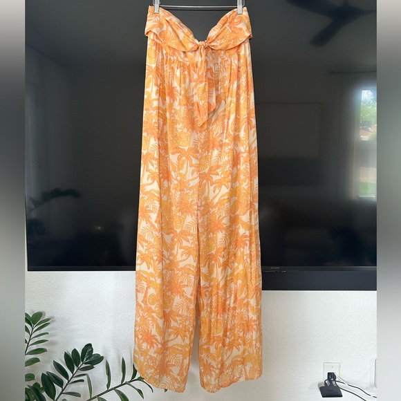 Vici - Coconut Grove Strapless Jumpsuit - Orange - XL - Picture 4 of 6